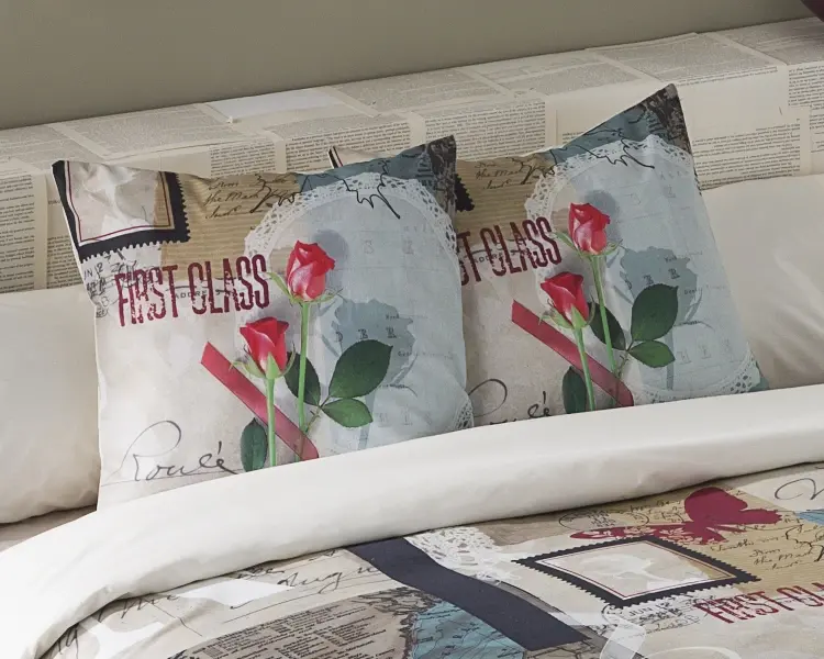 Es Tela Funda De Cojín Estampada Travel