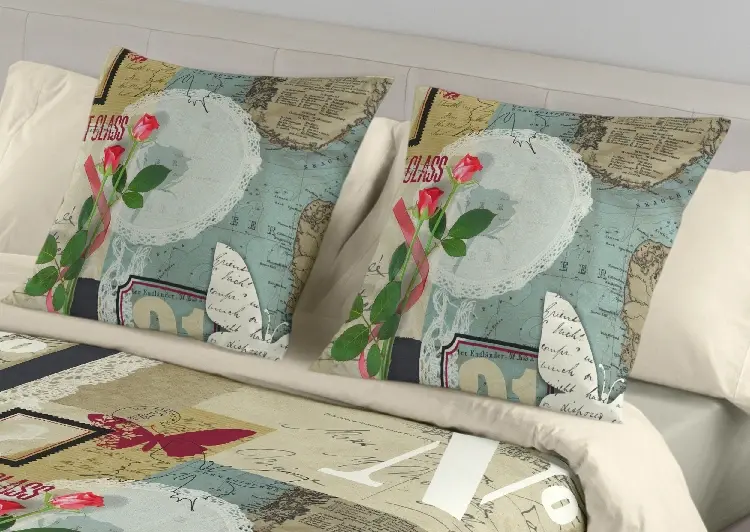 Es Tela Funda De Cojín Estampada Travel