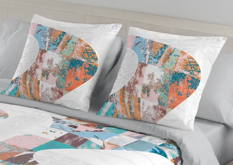 Es Tela Funda De Cojín Estampada Zigzag