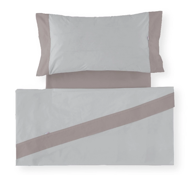 Es Tela Juego De Sábanas Liso Aplique 50/50