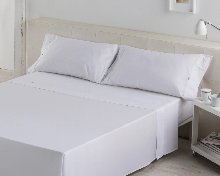 Es Tela Juego De Sábanas Liso Percal De 200 Hilos