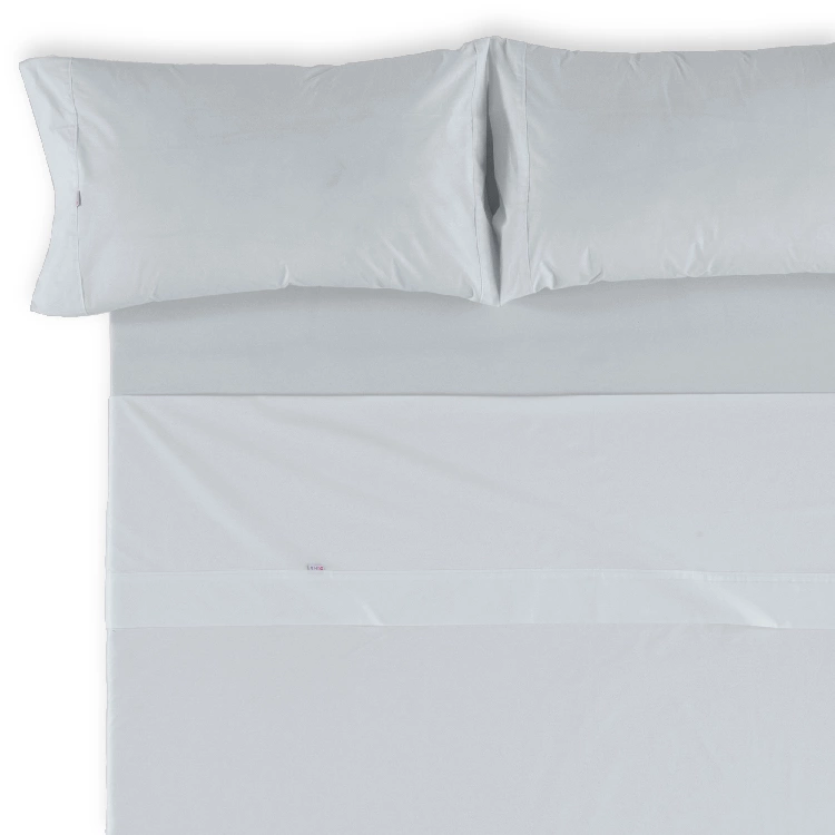 Es tela Juego de sábanas liso percal de 200 hilos