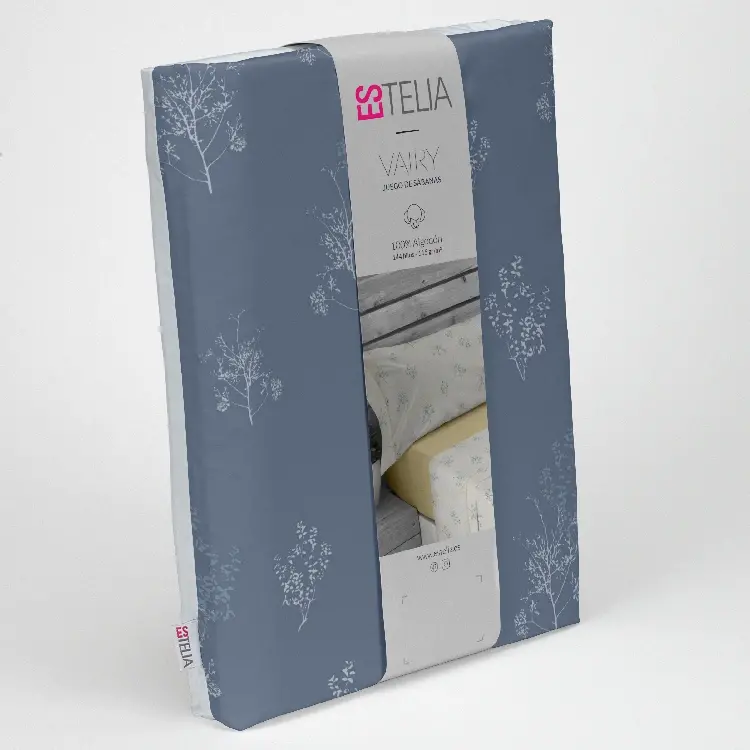 Es Tela Juego De Sábanas Vairy 144 Hilos Algodón