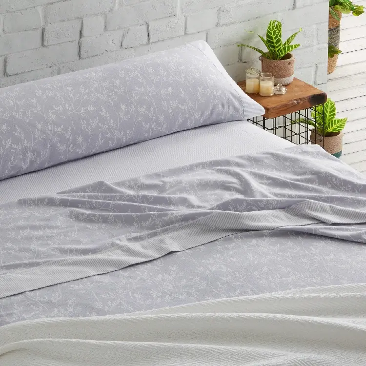 Es Tela Juego De Sábanas Zahara Franela Algodón