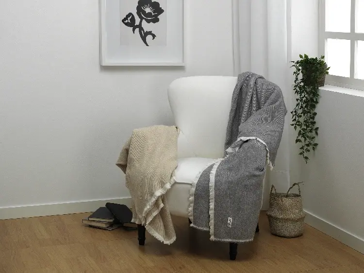 Es tela Mantita Lares. Algodón reciclado