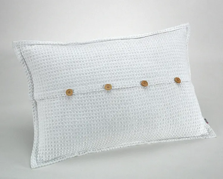 Es Tela Funda De Cojín Tejida Banús Algodón (botones)