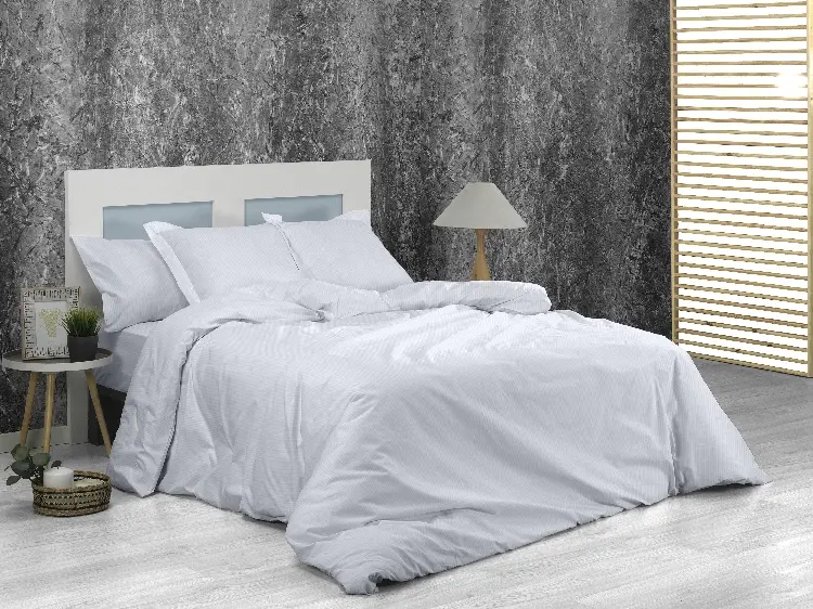 Es Tela Funda Nórdica Satén Listado 300 Hilos Estelia Colors