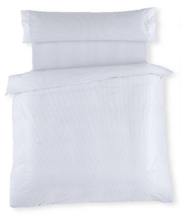 Es Tela Juego De Funda Nórdica Algodón Listado 300 Hilos