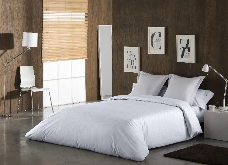 Es Tela Juego De Funda Nórdica Algodón Listado 300 Hilos