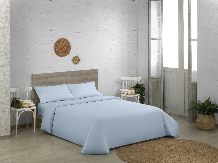 Es tela Juego de funda nórdica algodón orgánico 200 hilos doble pespunte