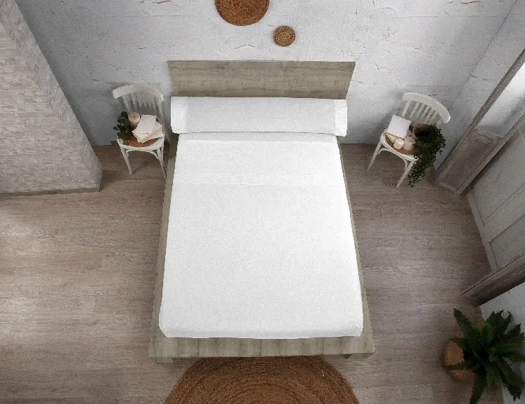 Es Tela Juego De Sábanas Algodón Orgánico 300 Hilos Doble Pespunte