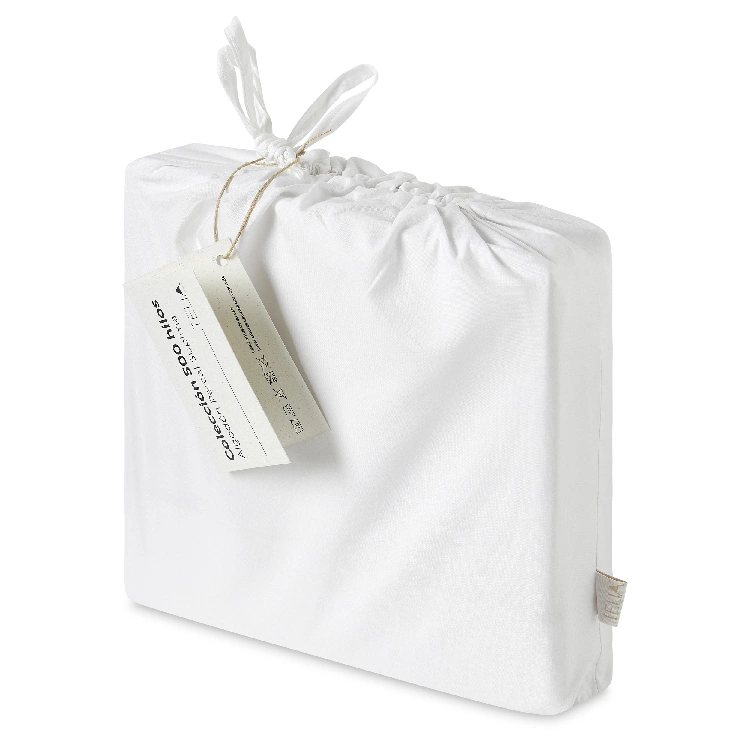 Es Tela Juego De Sábanas De Percal 500 Hilos Con Festón