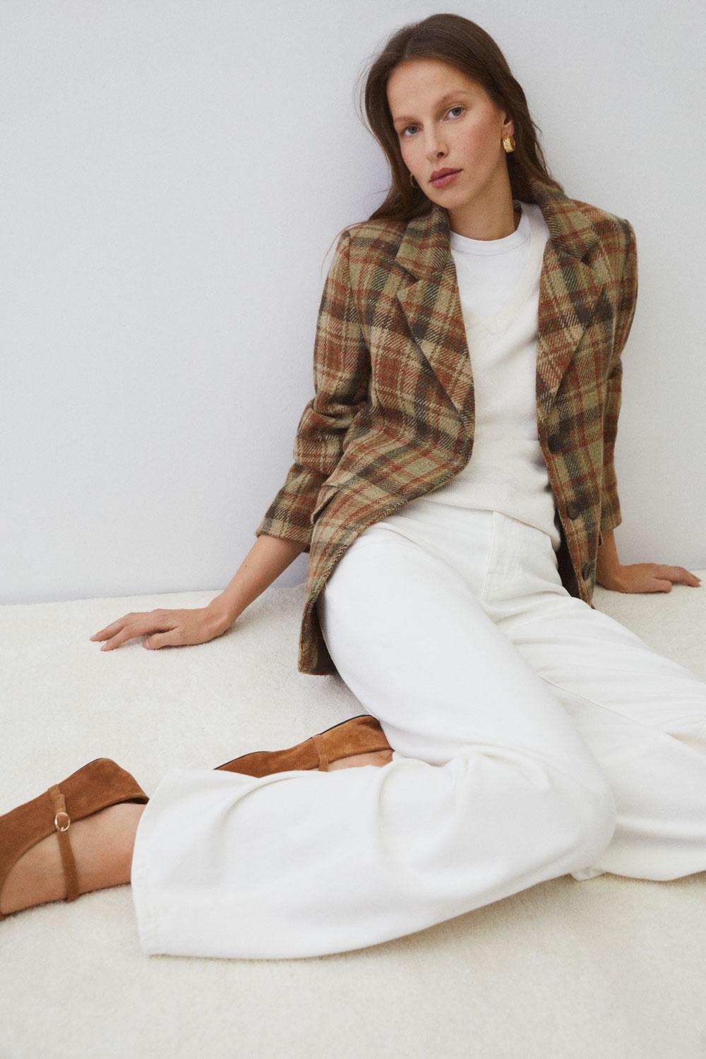 Eseoese BLAZER LANA MANTECO SHETLAND