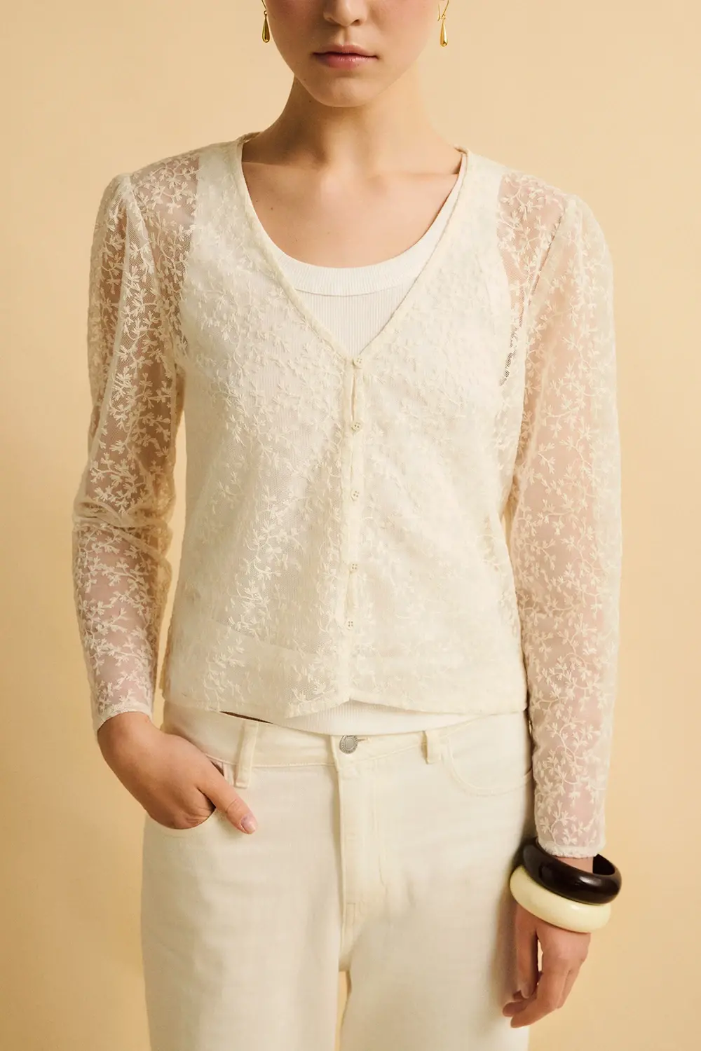 Eseoese CAMISA BORDADOS SAPPHIRE