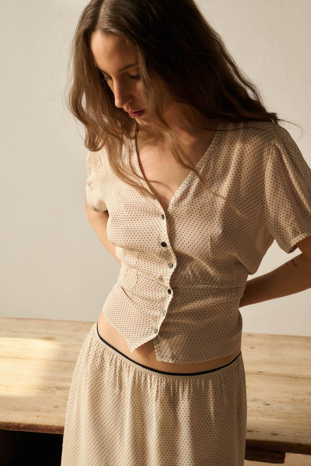 Eseoese CAMISA TOPOS LOREN