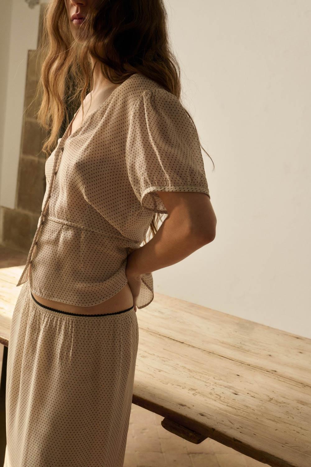 Eseoese CAMISA TOPOS LOREN