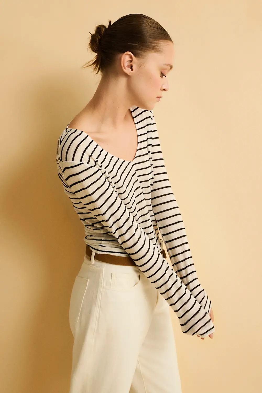 Eseoese CAMISETA LINO LINEN STRIPES