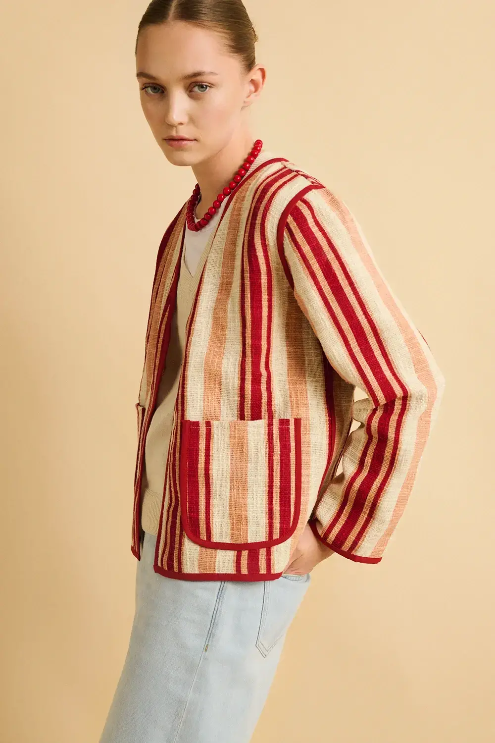 Eseoese CHAQUETA ALGODÓN CHIADO