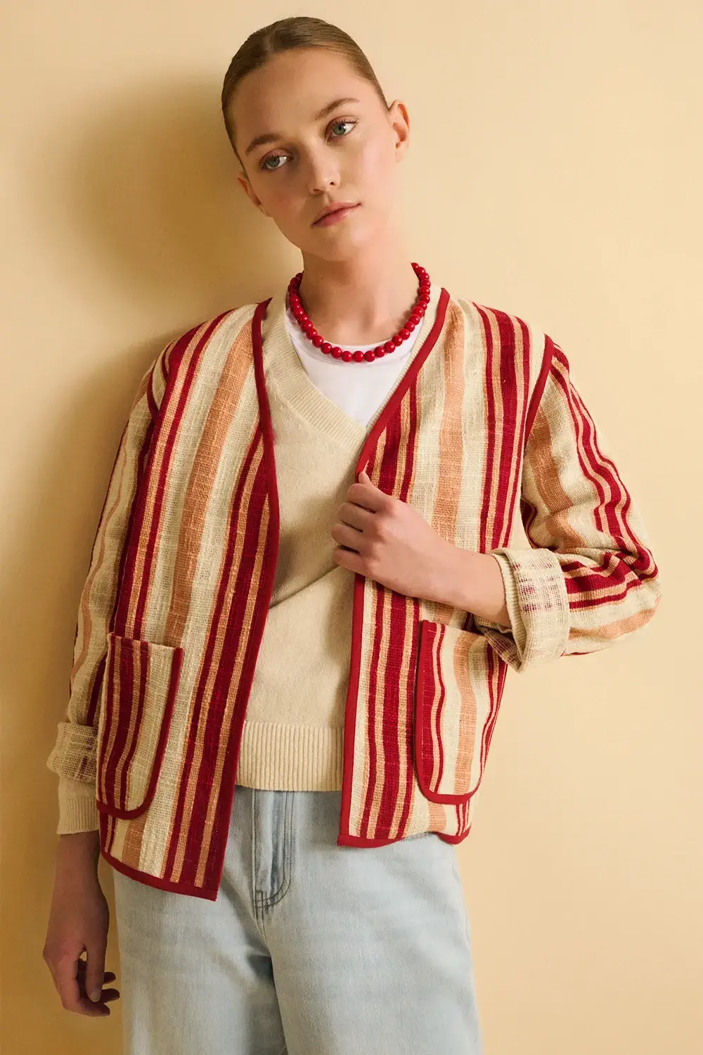 Eseoese CHAQUETA ALGODÓN CHIADO