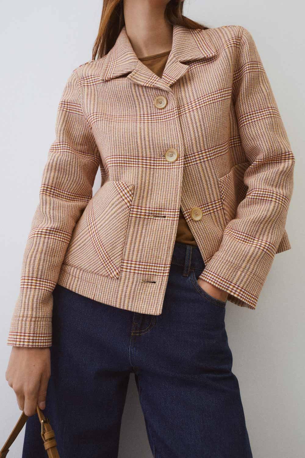 Eseoese CHAQUETA CUADROS SYLVIE