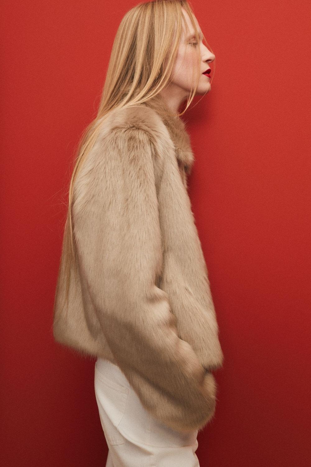 Eseoese CHAQUETA EFECTO PELO GARNER