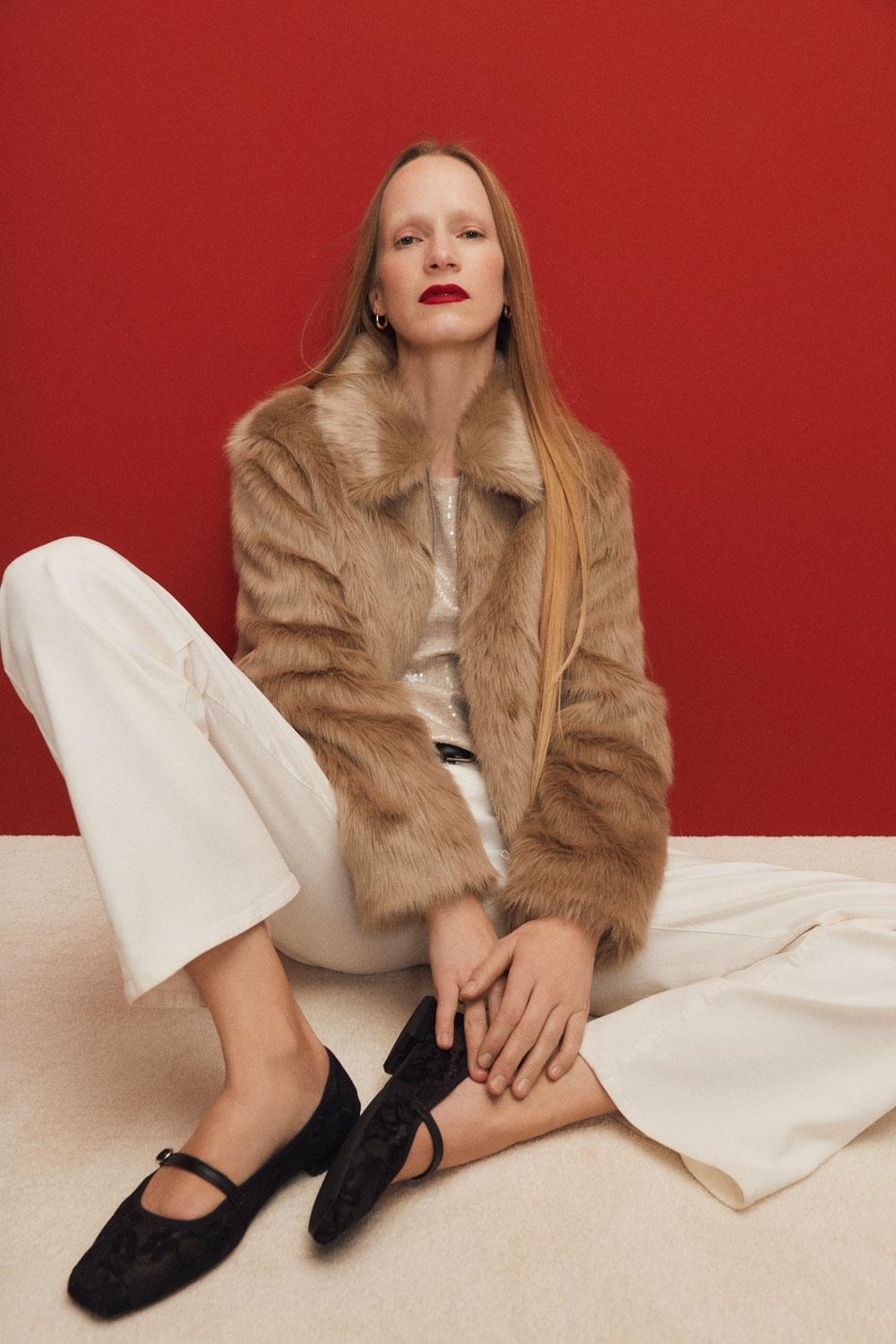 Eseoese CHAQUETA EFECTO PELO GARNER