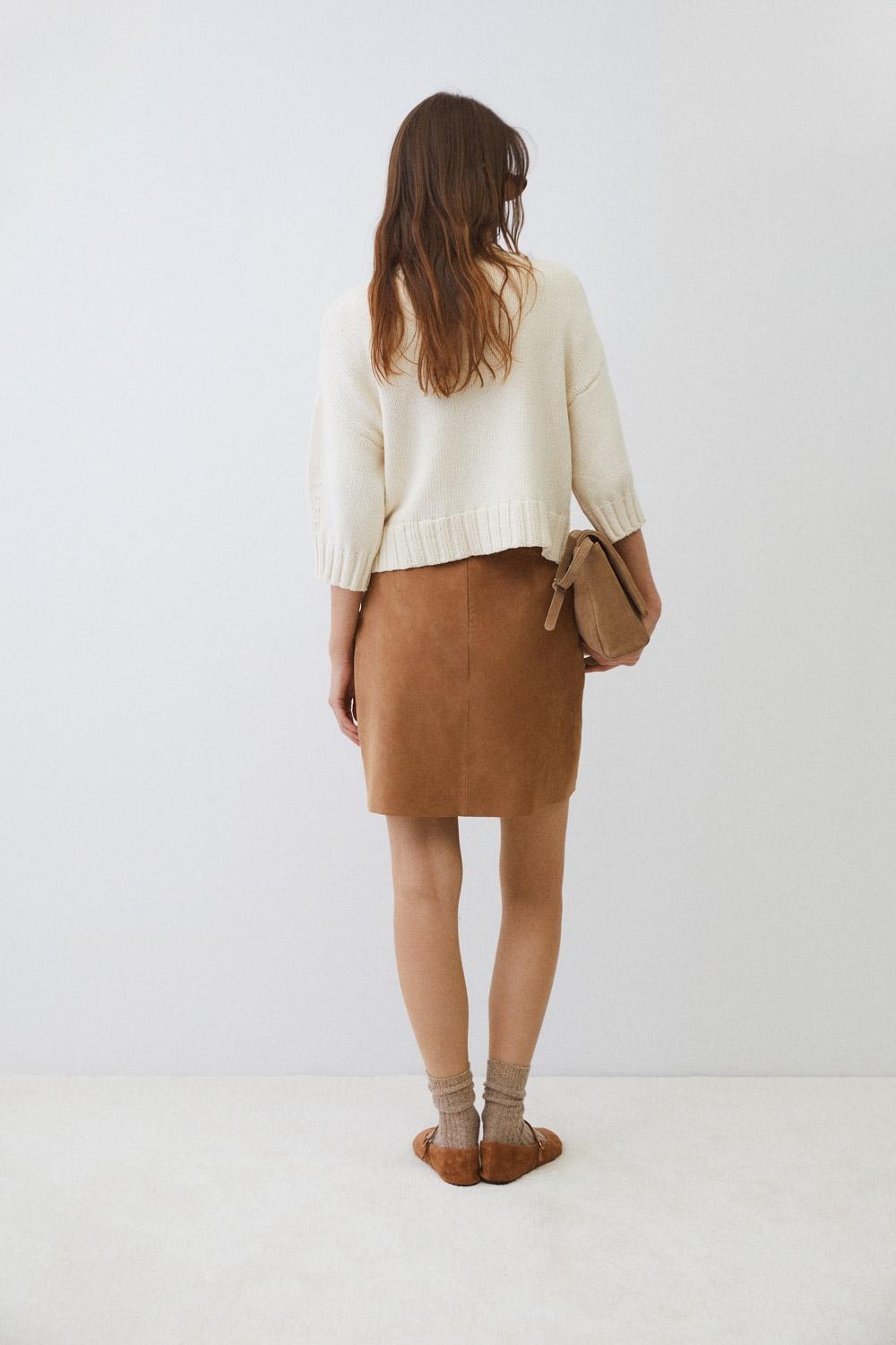 Eseoese FALDA MIDI SUEDE DYLAN