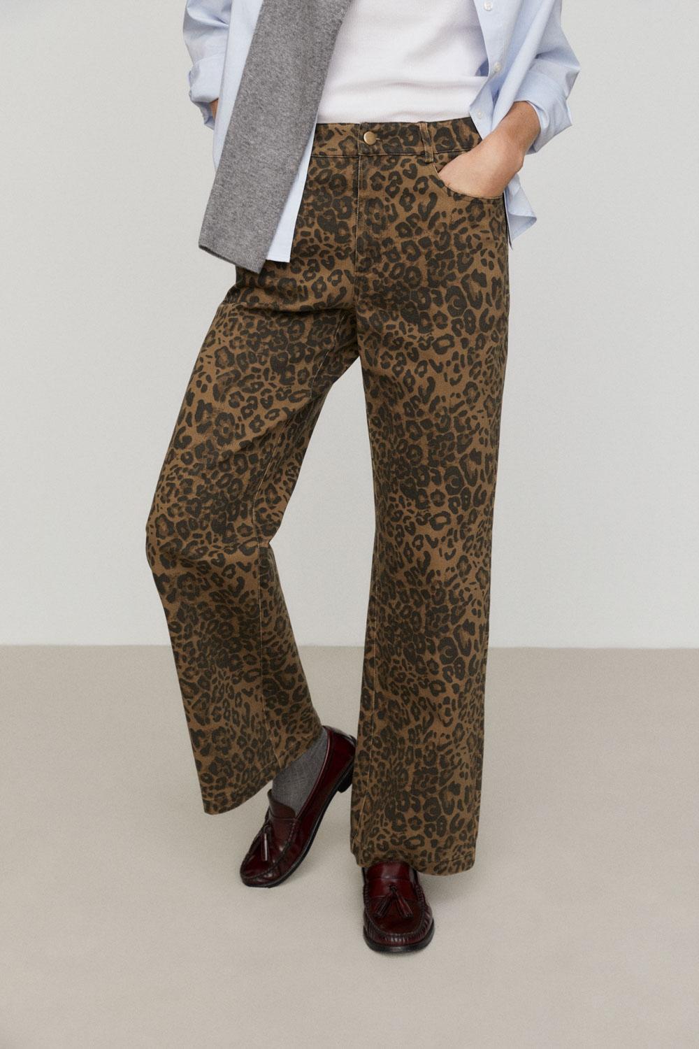 Eseoese PANTALÓN LEOPARDO