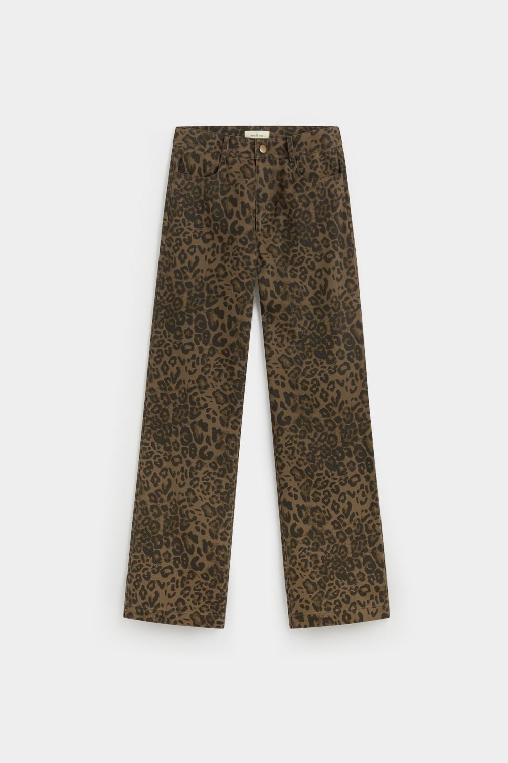 Eseoese PANTALÓN LEOPARDO