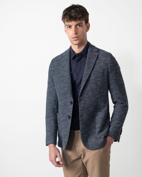 Etiem Americana De Punto Desestructurada Slim Fit Sin Forro