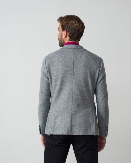 Etiem Americana Desestructurada Extra-slim Fit Sin Forro Y En Punto ' Tipo Lana Cocida '