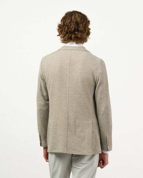 Etiem Americana Desestructurada Slim Fit Sin Forro En Estructura De Punto