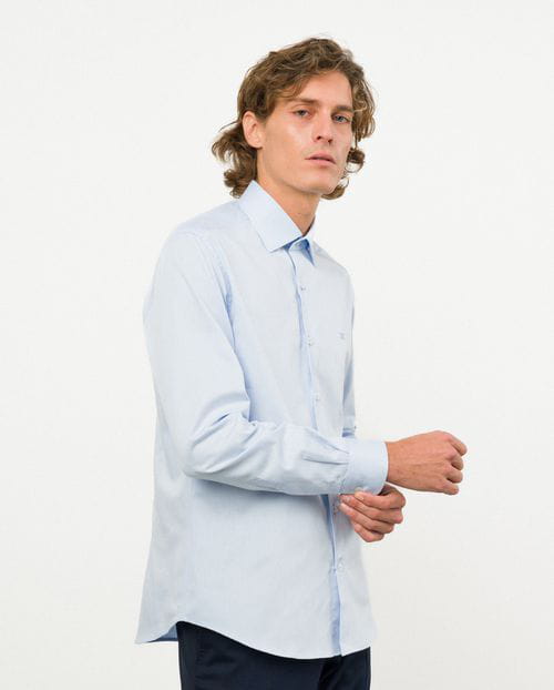 Etiem Camisa De Vestir Regular Fit En Microdibujo De Algodón