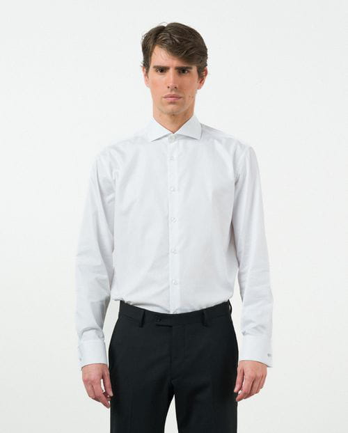 Etiem Camisa De Vestir Relaxed Fit En Microestructura De Algodón Mezcla