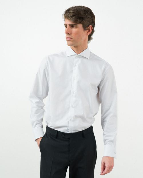 Etiem Camisa De Vestir Relaxed Fit En Microestructura De Algodón Mezcla