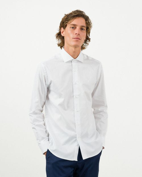 Etiem Camisa De Vestir Slim Fit En Microdibujo De Algodón