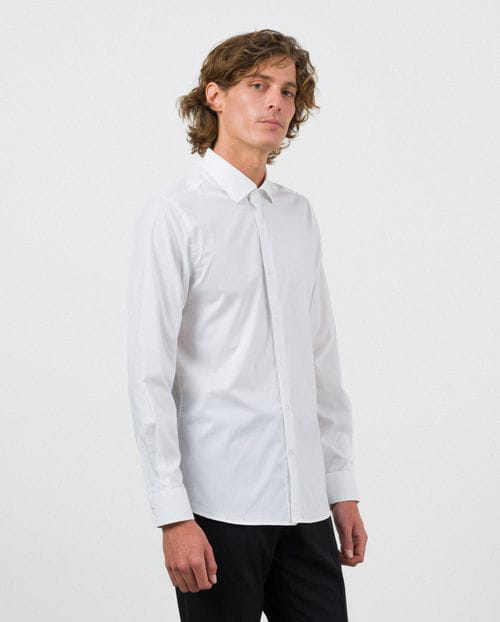 Etiem Camisa Entallada Extra-slim Fit En Popelín De Algodón Elástico