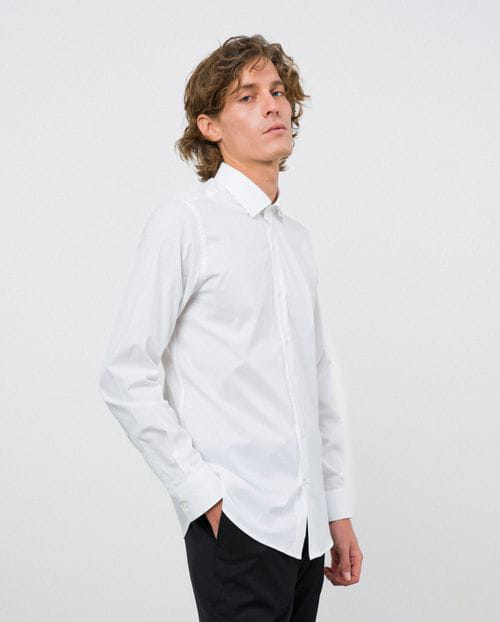 Etiem Camisa Entallada Extra-slim Fit En Popelín De Algodón Elástico
