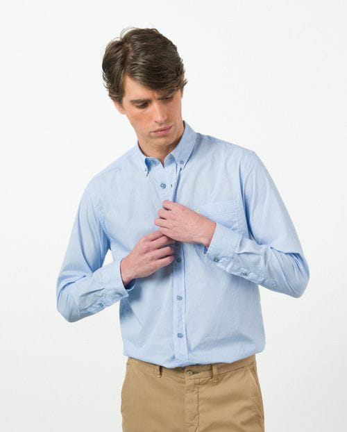 Etiem Camisa Sport Regular Fit En Microdibujo De Algodón