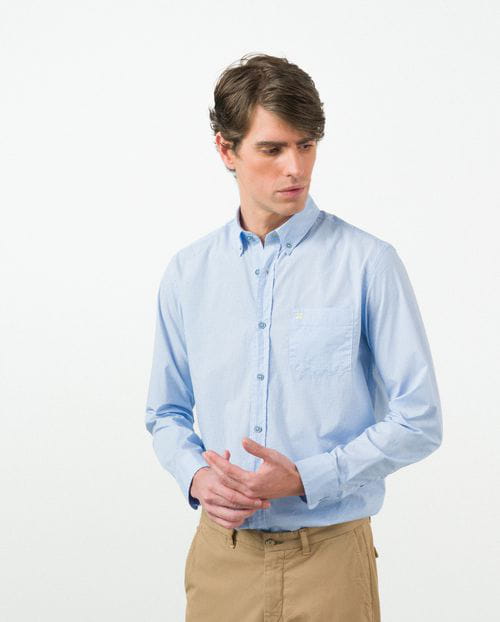 Etiem Camisa Sport Regular Fit En Microdibujo De Algodón