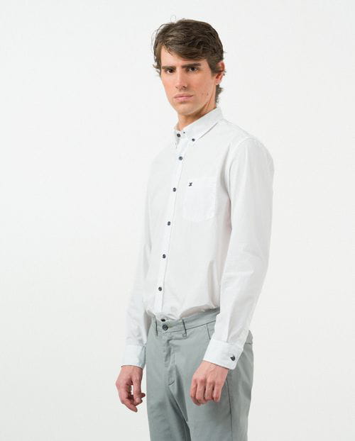 Etiem Camisa Sport Regular Fit En Popelín Liso De Algodón
