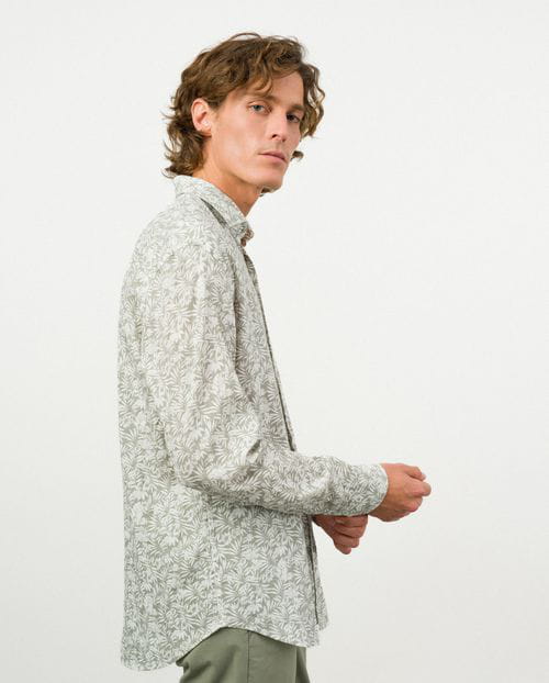 Etiem Camisa Sport Relaxed Fit En Estampado Floral De Lino-rayón