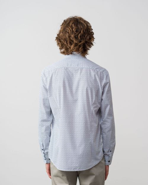 Etiem Camisa Sport Slim Fit En Algodón Con Estampado De Florecitas