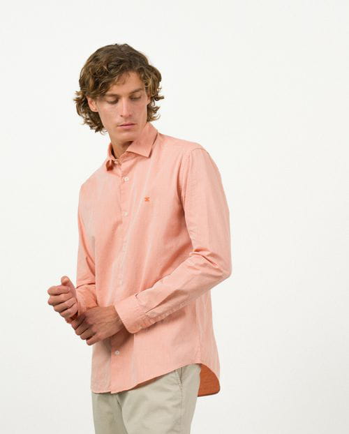 Etiem Camisa Sport Slim Fit En Microestructura De Algodón