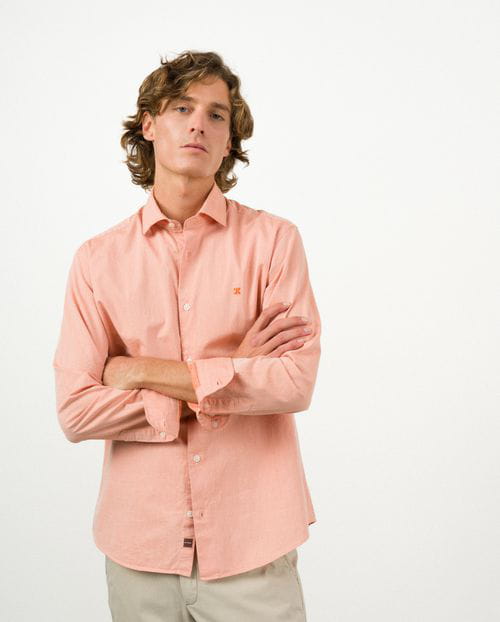 Etiem Camisa Sport Slim Fit En Microestructura De Algodón