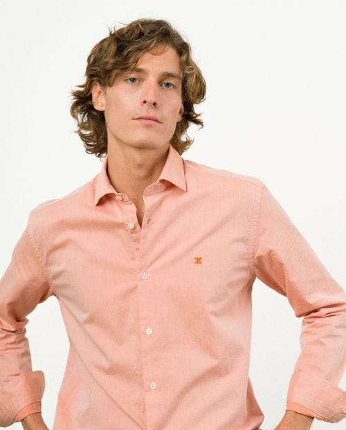 Etiem Camisa Sport Slim Fit En Microestructura De Algodón