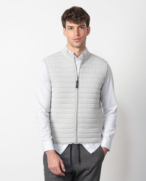 Etiem Chaleco Acolchado Con Cremallera En Punto Tricot De Lana Mezcla