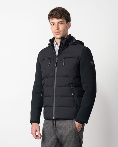 Etiem Chaqueta acolchada combinada de tejido técnico y punto `tipo foam´