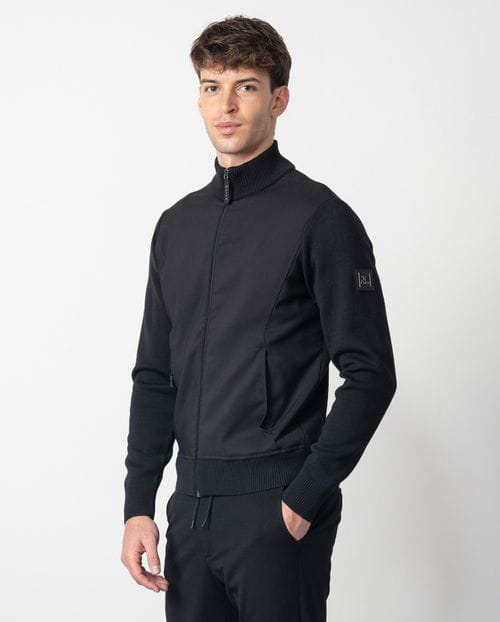 Etiem Chaqueta- cazadora combinada de punto con tejido elástico