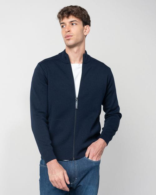 Etiem Chaqueta-cazadora En Punto Cerrojillo Con Cremallera Y Cuello Alto